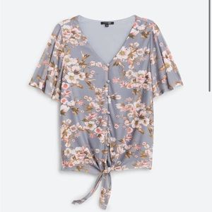 Papermoon tie front with buttons knit top from stitch fix